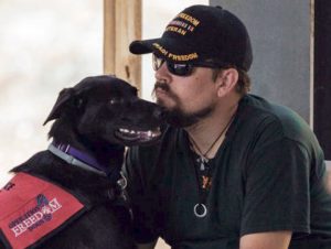 Military Vet with Service Dog