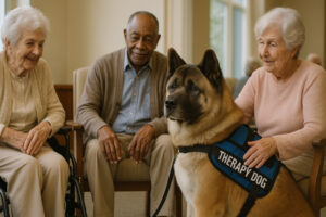 Akita as a Therapy Dog
