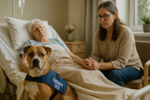 American Staffordshire Terrier as a Therapy Dog