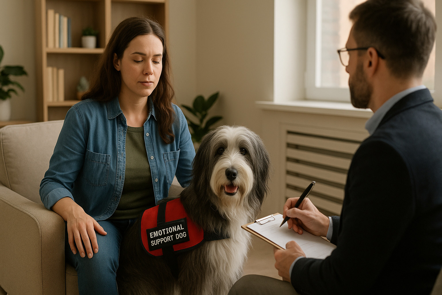 service dog breeds bearded collie emotional support dog