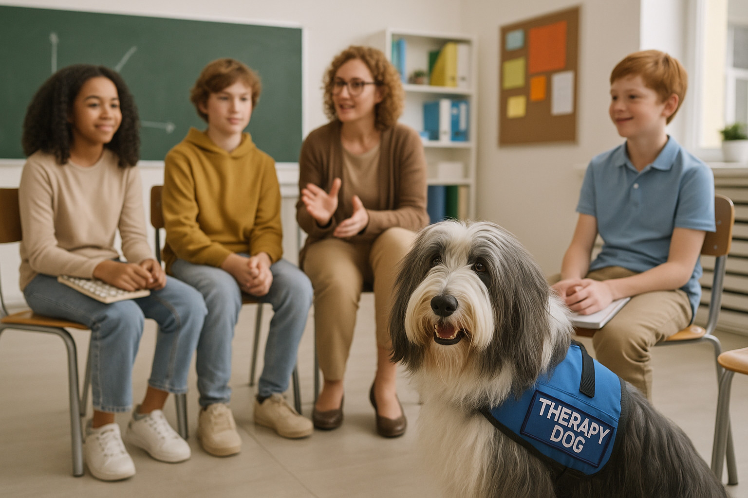 service dog breeds bearded collie therapy dog 1