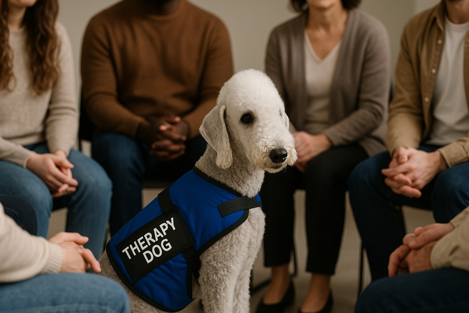 service dog breeds bedlington therapy dog 1