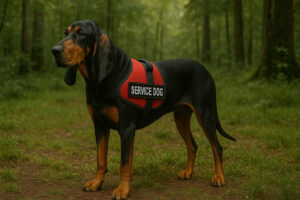 Black and Tan Coonhound as a Service Dog