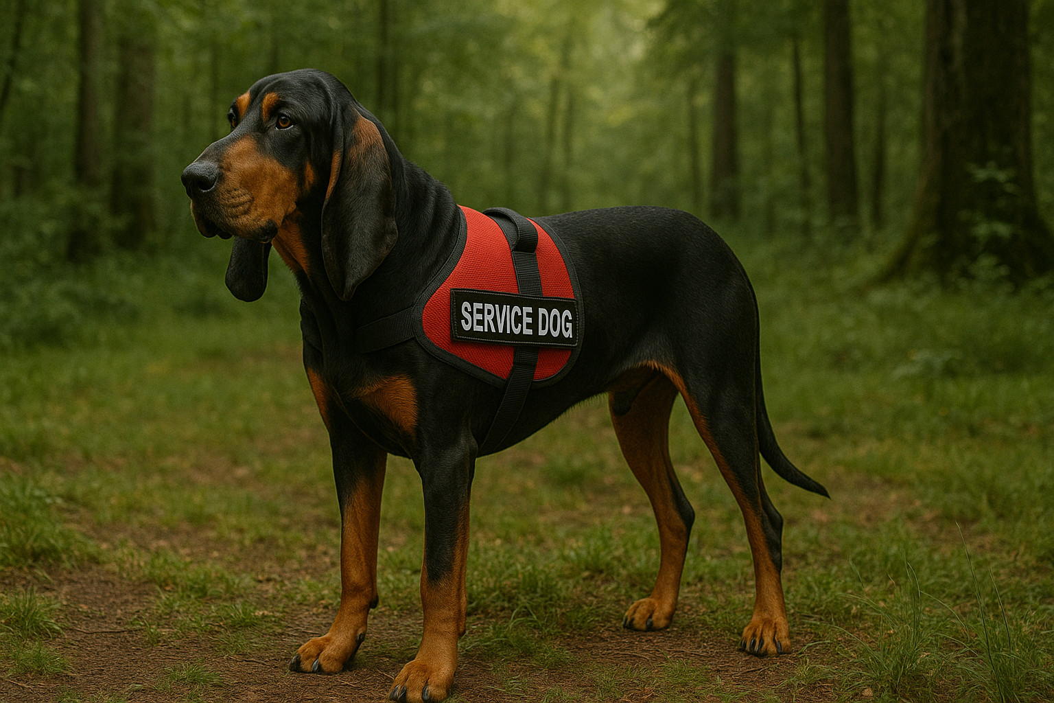 service dog breeds black and tan coonhound 1