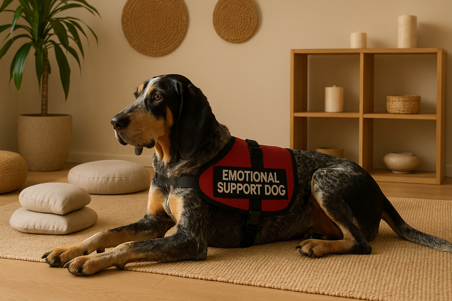 service dog breeds bluetick coonhound emotional support dog