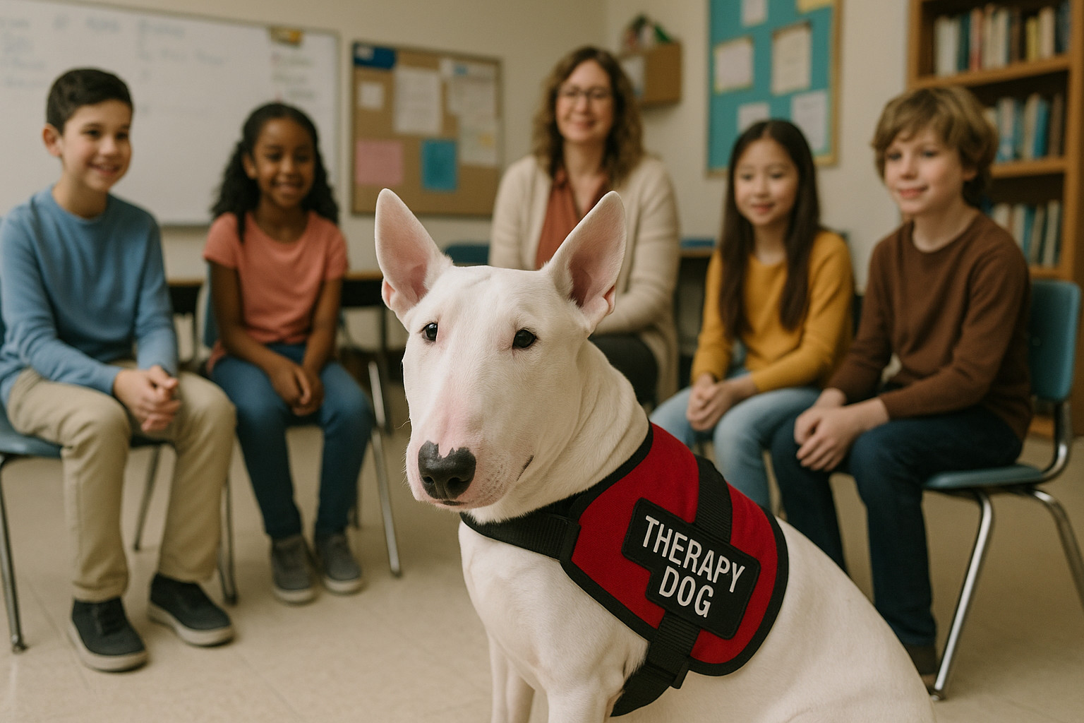 service dog breeds bull terrier therapy dog