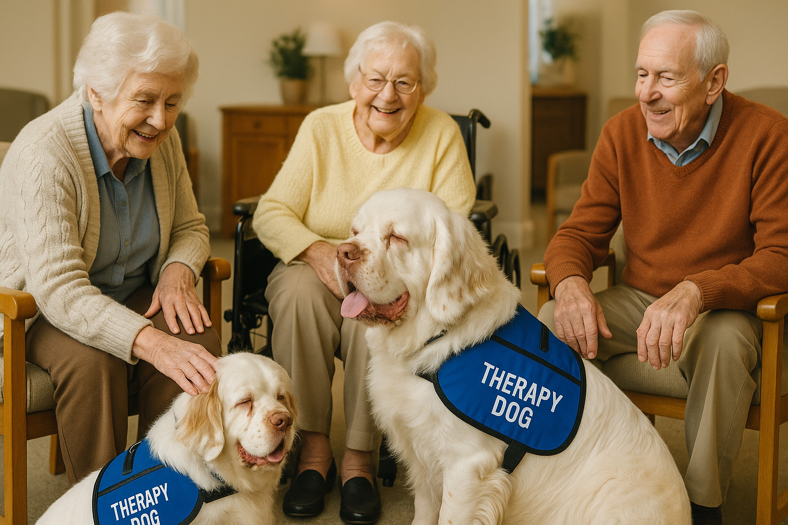 service dog breeds clumber spaniel therapy dog