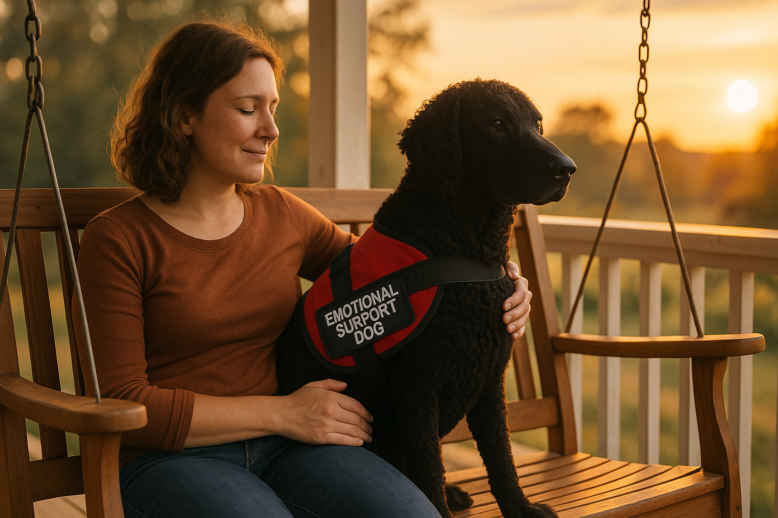 service dog breeds curly coated retriever emotional support dog