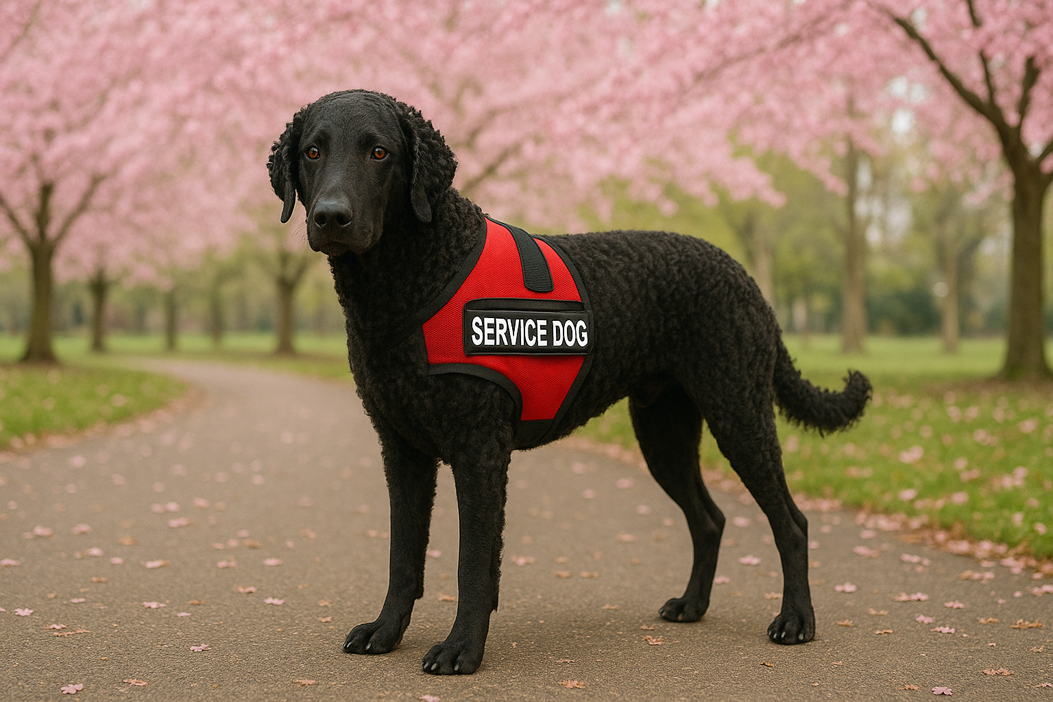 service dog breeds curly coated retriever service dog