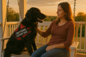 Flat-Coated Retriever as an Emotional Support Dog