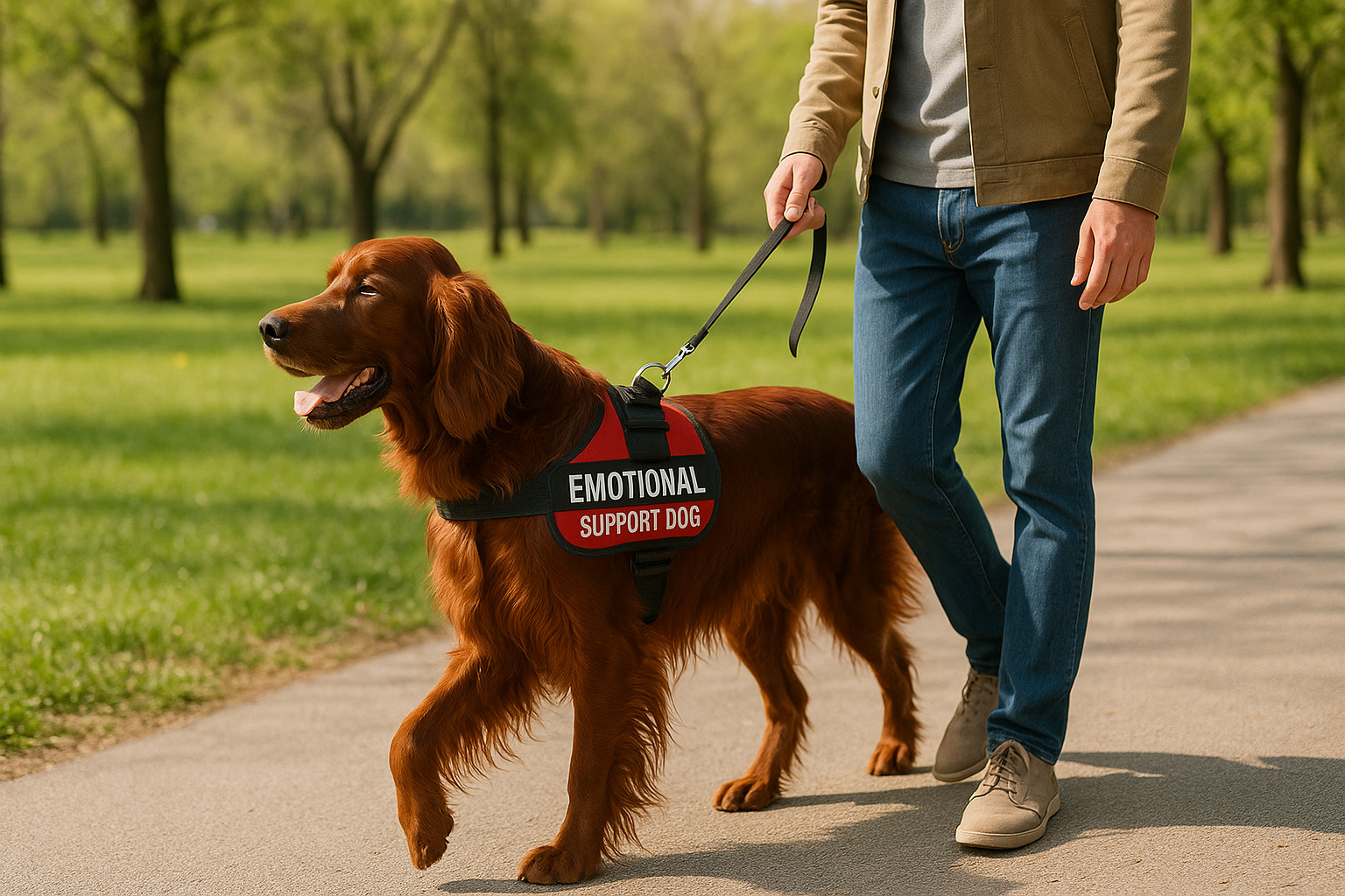 service dog breeds irish setter emotional support dog