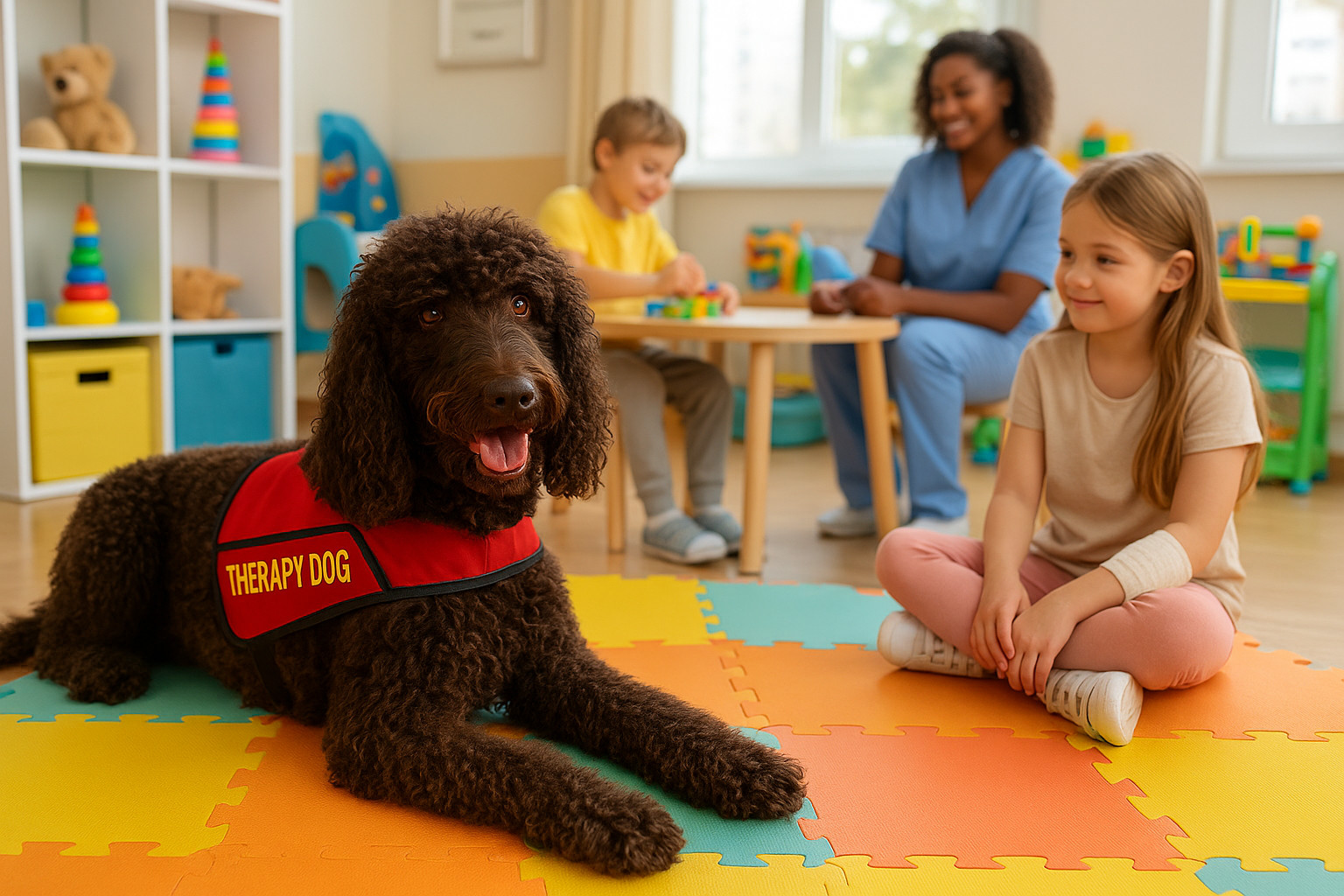 service dog breeds irish water spaniel therapy dog