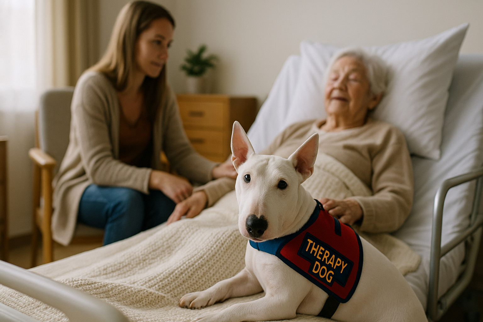 service dog breeds miniature bull terrier therapy dog