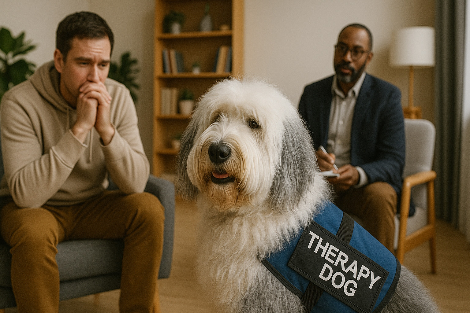 service dog breeds old english sheepdog therapy dog