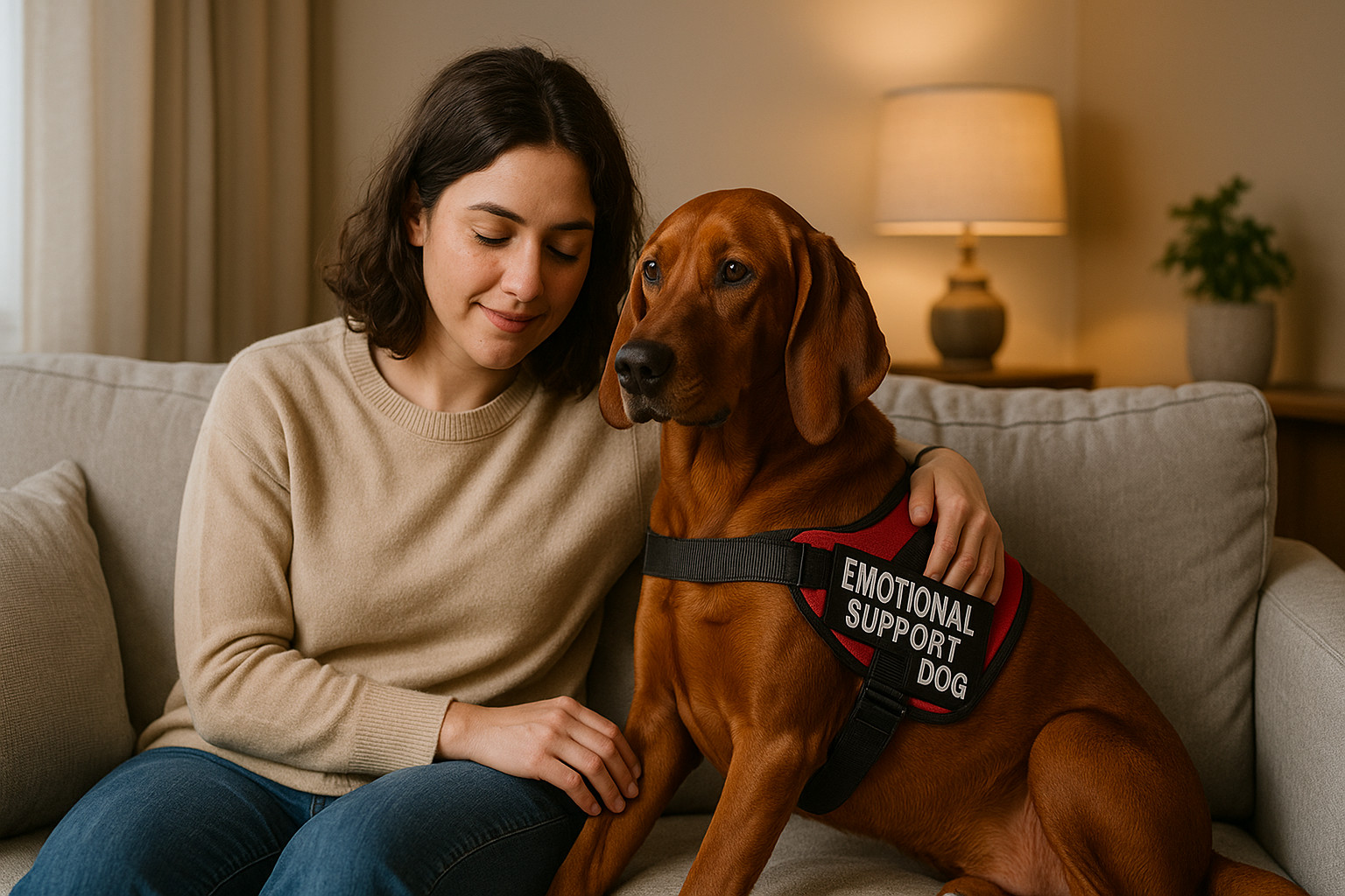 service dog breeds redbone coonhound emotional support dog