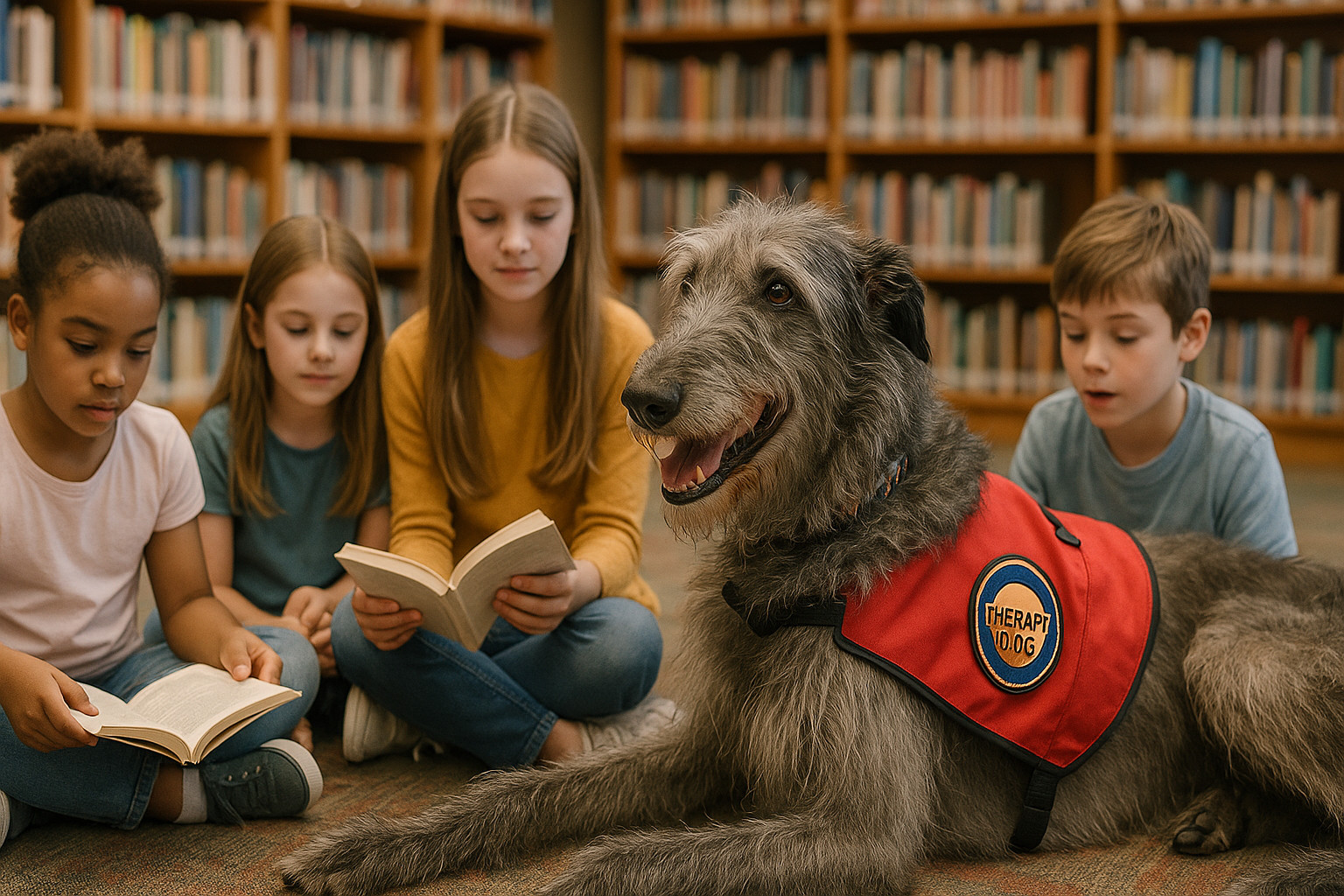 service dog breeds scottish deerhound therapy dog