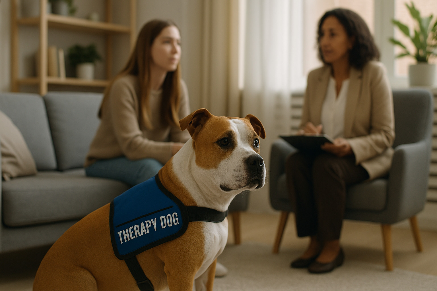 service dog breeds staffordshire bull terrier therapy dog 1