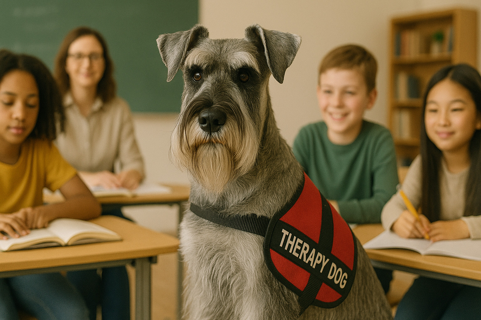 service dog breeds standard schnauzer therapy dog