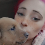 Dannille and the new puppy