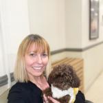 Xena and I , waiting for the psychiatrist session