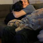 luna and I are laying on the couch